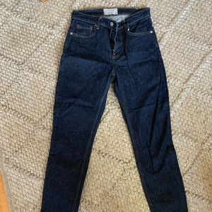 Everlane dark wash skinny jeans
